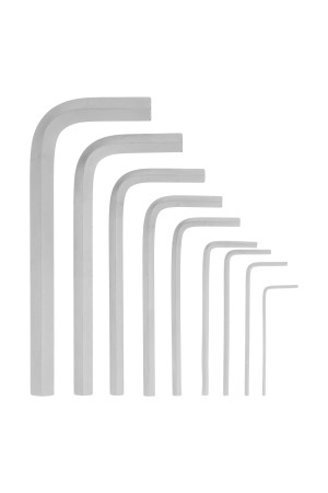 Набор ключей имбусовых HEX, 1.5-10 мм, CrV, 9 шт, коротких, с сатиновым покрытием Matrix