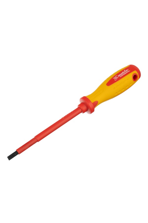 Отвертка Insulated, SL5.5 x 125 мм, CrMo, до 1000 В, двухкомпонентная рукоятка Matrix Professional