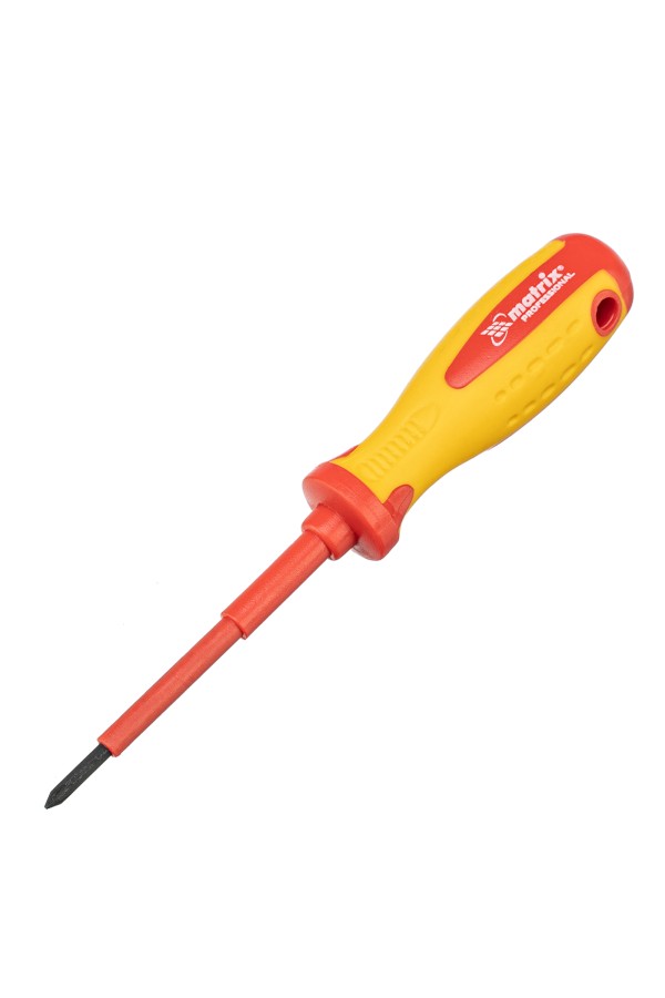Отвертка Insulated, PH0 x 75 мм, CrMo, до 1000 В, двухкомпонентная рукоятка Matrix Professional