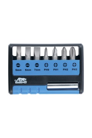 Набор бит с магнитным держателем, CrV, 8 шт Барс