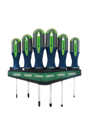 Набор отверток, CrV, трехкомпонентные рукоятки, 6 предметов Сибртех