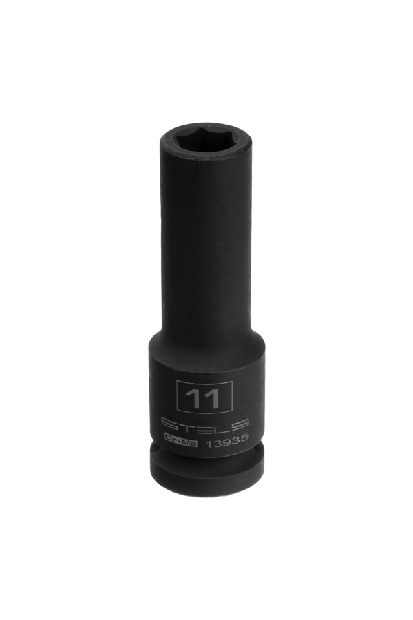 Головка ударная удлиненная шестигранная, 11 мм, 1/2, CrMo Stels