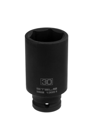 Головка ударная удлиненная шестигранная, 30 мм, 1/2, CrMo Stels