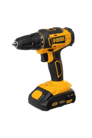Дрель-шуруповерт аккумуляторная CDL-18-02BM, Li-Ion, 18 В, 2 аккумулятор Denzel
