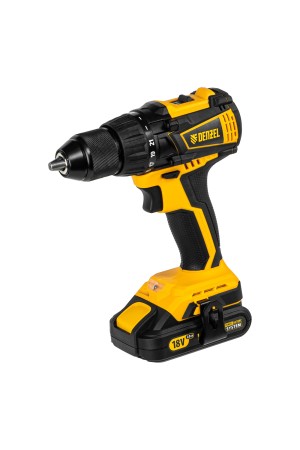 Дрель-шуруповерт аккумуляторная, бесщет. BLDL-IB-18-02, Li-Ion, 18 В, 2 акк.// Denzel