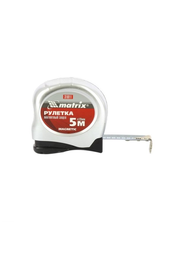 Рулетка Magnetic,5 м х 19 мм,магнитный зацеп Matrix