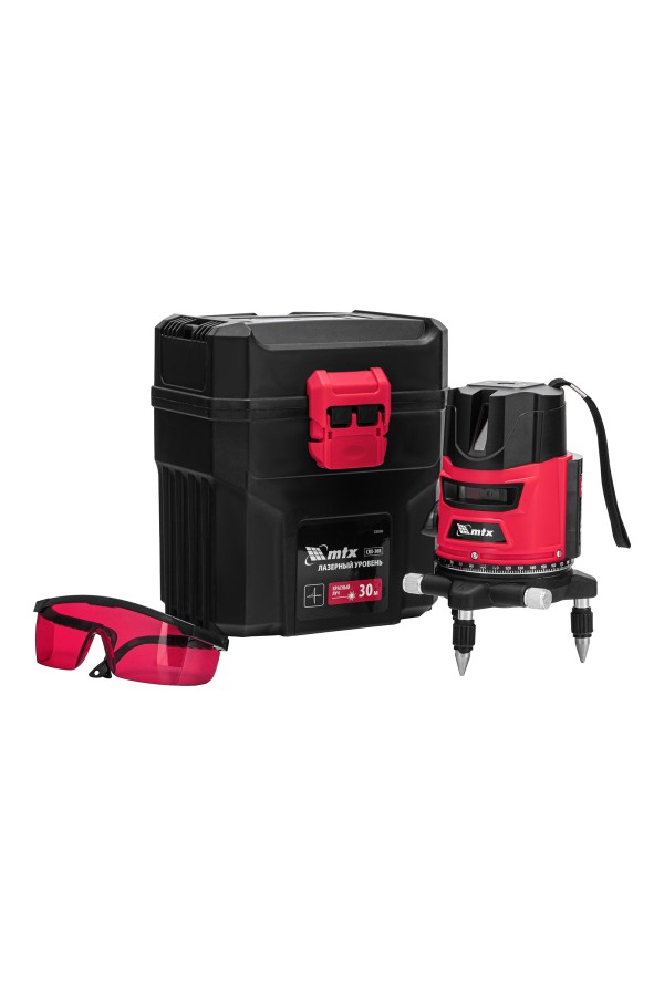 Лазерный уровень CRX-30R, 30 м, красный луч, батарейки, резьба 5/8