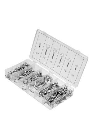 Набор крюков-саморезов 2.5 х 25, 3 х 40.5 х 65.5 х 75, 6 х 45, 6 х 50 мм, 151 предмет Сибртех