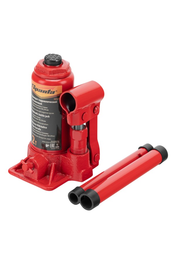 Домкрат гидравлический бутылочный, 2 т, h подъема 148-278 мм Sparta