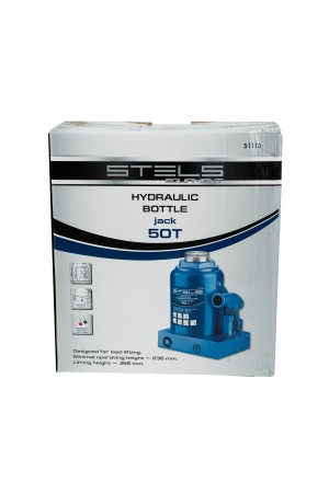 Домкрат гидравлический бутылочный, 50 т, H подъема 236-356 мм Stels