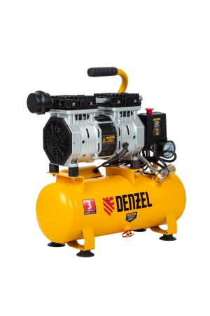 Компрессор DLS650/10 безмаслянный малошумный 650 Вт, 120 л/мин, ресивер 10 л Denzel