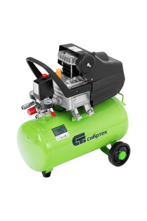 Компрессор с набором КК-1500/24 ПЛЮС, 1.5 кВт, 198 л/мин, 24 л, прямой привод, масляный Сибртех