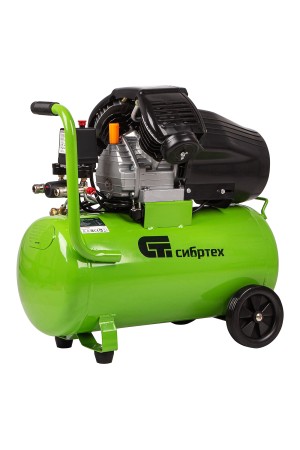 Компрессор воздушный КК-2200/50, 2.2 кВт, 350 л/мин, 50 л, прямой привод, масляный Сибртех