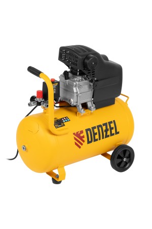 Компрессор воздушный, прямой привод DC1500/50, 1.5 кВт, 50 литров, 220 л/мин Denzel