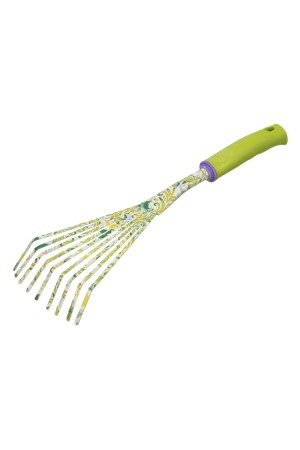 Грабли веерные 9 - зубые, 75 х 385 мм, стальные, пластиковая рукоятка, Flower Green, Palisad
