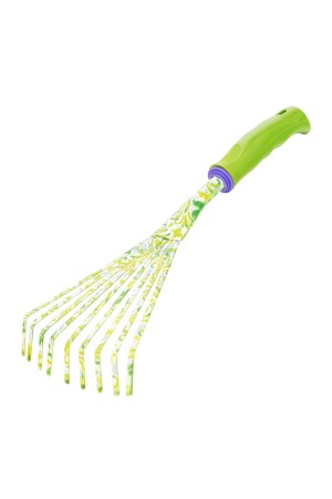 Грабли веерные 9 - зубые, 130 х 415 мм, стальные, пластиковая рукоятка, Flower Green, Palisad