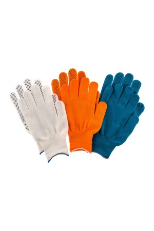 Перчатки в наборе, 3 пары, цвета в ассортименте, ПВХ точка, XL, Россия// Palisad