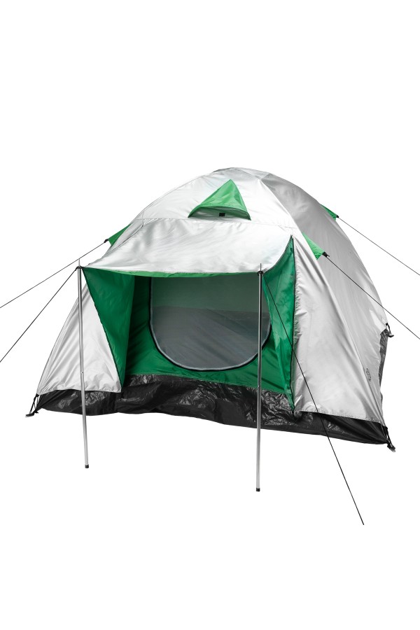 Палатка двухслойная трехместная 210 x 210 x 130 см, Camping Palisad