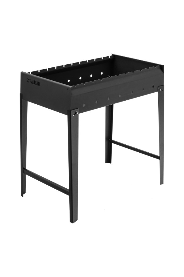 Мангал сварной, 605 х 375 х 138/640 мм, сталь 2 мм, Camping Palisad