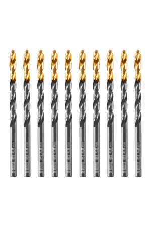 Сверло по металлу, 4,8 мм, HSS-Tin, Golden Tip, 10 шт. Denzel