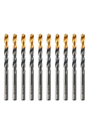 Сверло по металлу, 6 мм, HSS-Tin, Golden Tip, 10 шт. Denzel