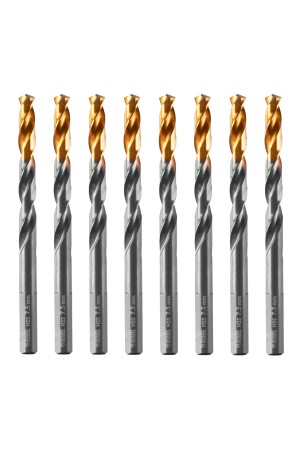 Сверло по металлу, 7,5 мм, HSS-Tin, Golden Tip, 8 шт. Denzel