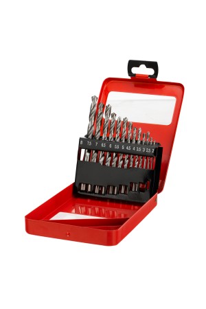 Набор сверл по металлу, 2-8 мм (через 0.5 мм), HSS, 13 шт, металлическая коробка, цилиндрический хвостовик Matrix