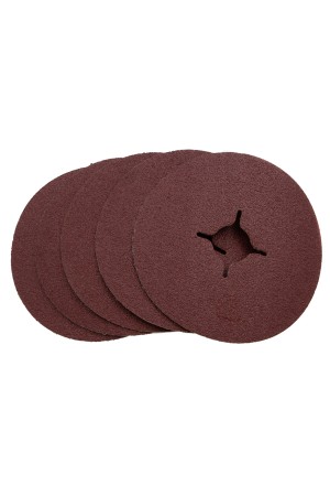 Круги фибровые 5 шт, Р 80, 115 х 22 mm Matrix