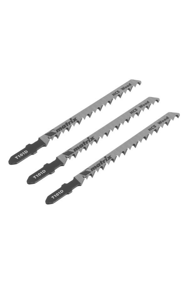 Полотна для электролобзика по дереву, 3 шт, T101D, 75 х 4.0 мм, HCS Matrix Professional