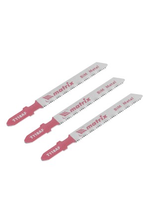 Полотна для электролобзика по металлу, 3 шт, T118AF, 55 х 1.2 мм, Bimetal Matrix Professional