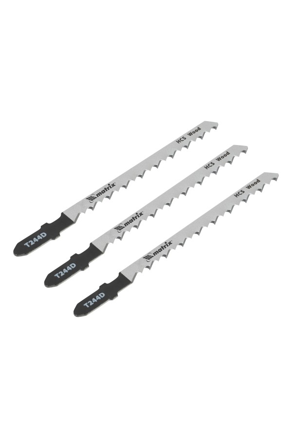 Полотна для электролобзика по дереву, 3 шт, T244D, 75 x 4 мм, HCS Matrix Professional
