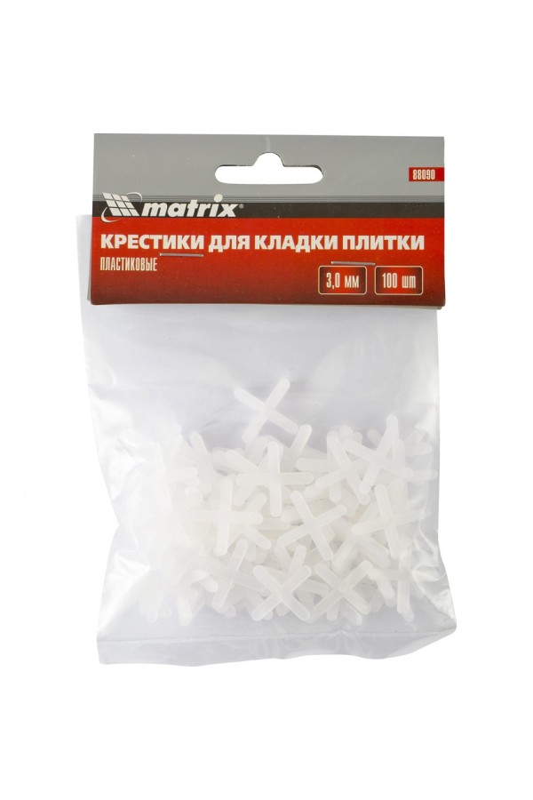 Крестики, 3.0 мм, для кладки плитки, 100 шт Matrix