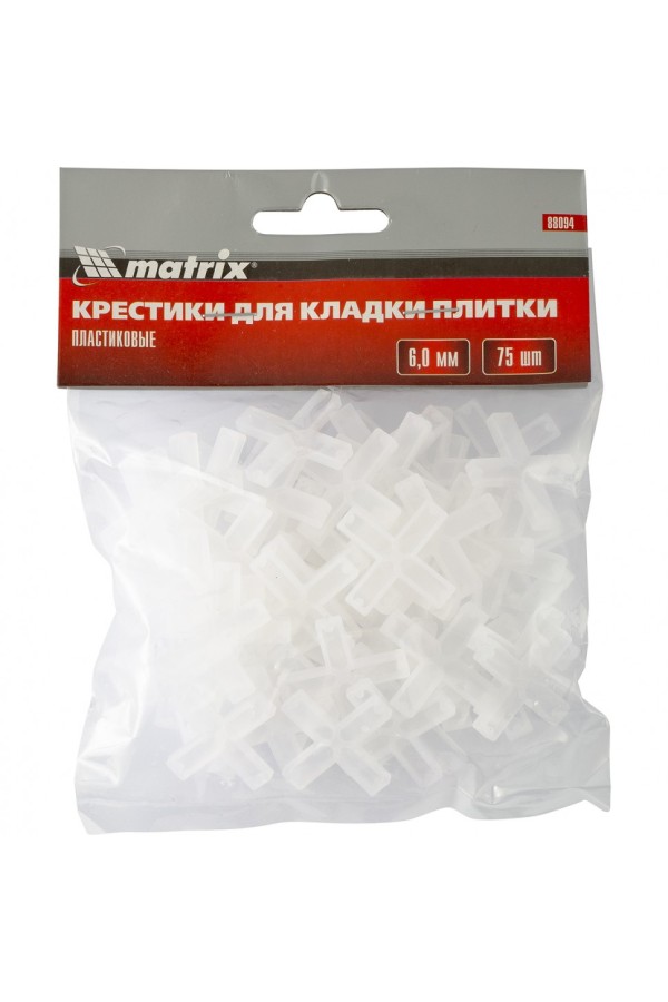 Крестики, 6 мм, для кладки плитки, 75 шт Matrix
