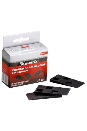 Клинья пластиковые распорные для корректировки при укладке напольных покрытий, 20 шт Matrix