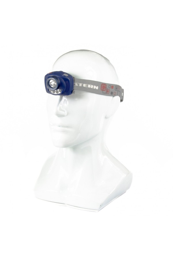 Фонарь наголовный Extreme, ABS, 3 режим, ИК сенсор, CREE XP-E Led 3Вт 120Лм + 2 reD, 8 ч, 3 х ААА Stern