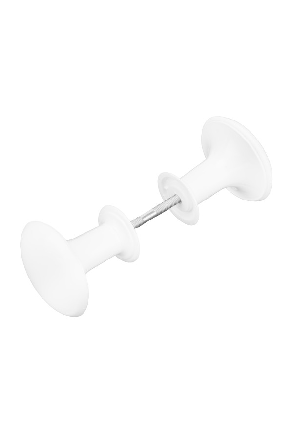 Ручка-кнопка РК1 пласт, белая, 5 шт, (Металлист)