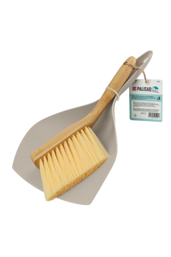 Набор: совок 290x190 мм и бамбуковая щетка-сметка 220 мм, Home Palisad