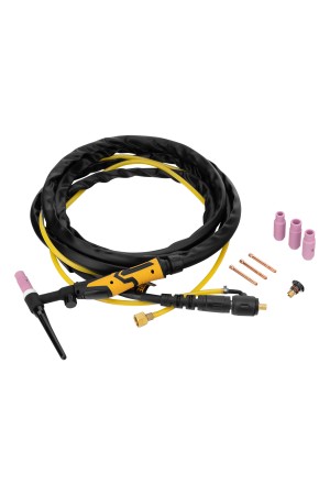 Горелка сварочная TIG WP17V, прямое подключение к баллону, 4 метра Denzel