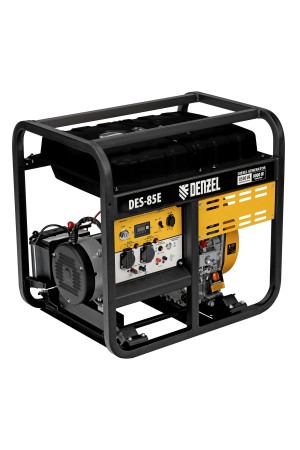 Генератор дизельный DES-85E, 8,5 кВт, 230 В, 16 л, электростартер Denzel