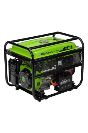 Генератор бензиновый БС-8000Э, 6,6 кВт, 230В, четырехтактный, 25 л, электростартер Сибртех