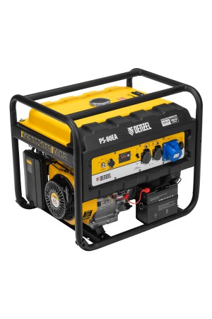 Генератор бензиновый PS 80 EA, 8.0 кВт, 230 В, 25 л, коннектор автоматики, электростартер Denzel