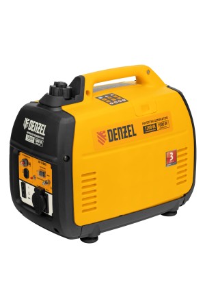Генератор инверторный GT-1200iS, 1.2 кВт, 230 В, бак 2.4 л, закрытый корпус, ручной старт Denzel