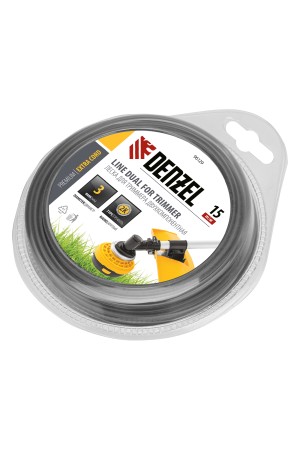 Леска для триммера, двухкомпонентная круглая 3.0 мм, 15 м Extra cord Denzel