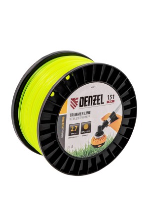 Леска для триммера круглая, 2,7мм х 151м, на DIN катушке FLEX CORD,  Denzel