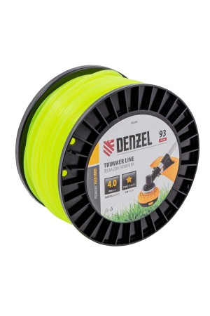 Леска для триммера звезда, 4,0мм х 93м, на DIN катушке FLEX CORD// Denzel