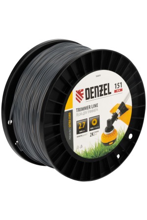 Леска для триммера двухкомпонентная круглая, 2,7мм х 151м, на DIN катушке EXTRA CORD// Denzel