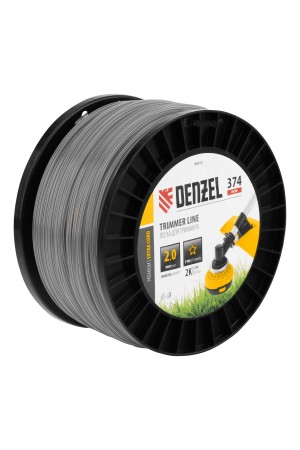 Леска для триммера двухкомпонентная звезда, 2,0мм х 374м, на DIN катушке EXTRA CORD// Denzel
