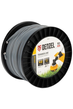 Леска для триммера двухкомпонентная звезда, 4,0мм х 93м, на DIN катушке EXTRA CORD// Denzel