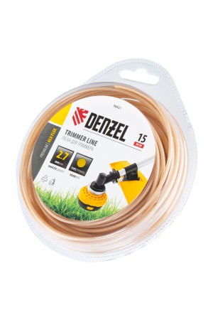 Леска для триммера армированная алюминием круглая, 2,7мм х 15м, блистер ALUFLEX// Denzel