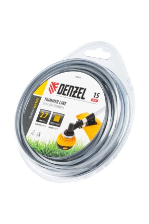 Леска для триммера армированная алюминием квадратная, 2,7мм х 15м, блистер ALUFLEX// Denzel